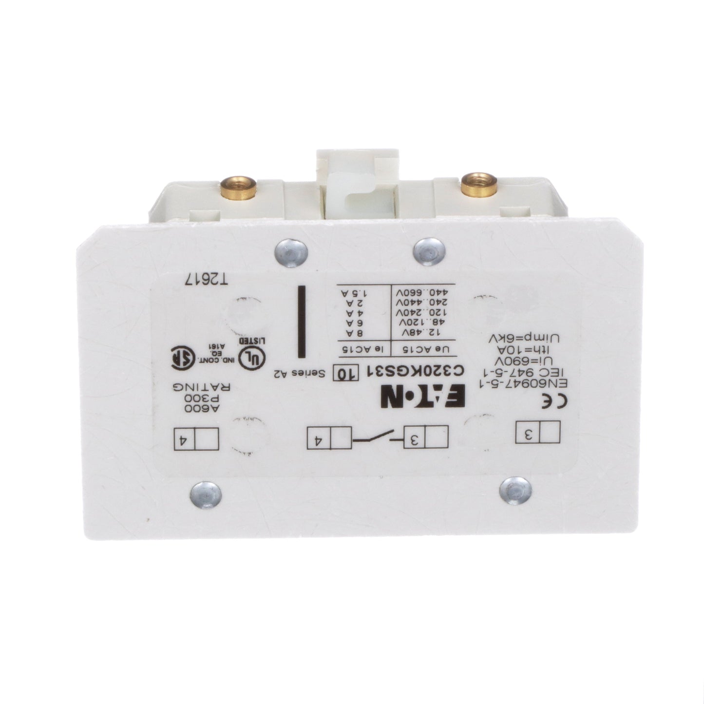 Cutler Hammer C320KGS31 Contactor And Motor Starter Auxiliary | 1NO Freedom Series
