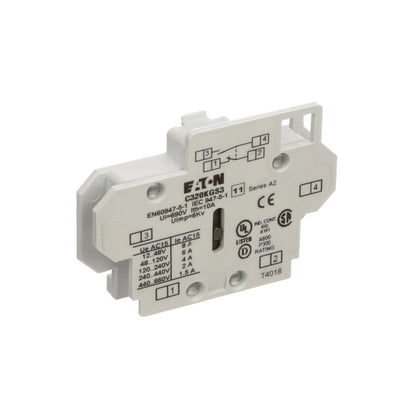 Cutler Hammer C320KGS3 Contactor And Motor Starter Auxiliary | 120/600 V AC 1NO/1NC Freedom Series