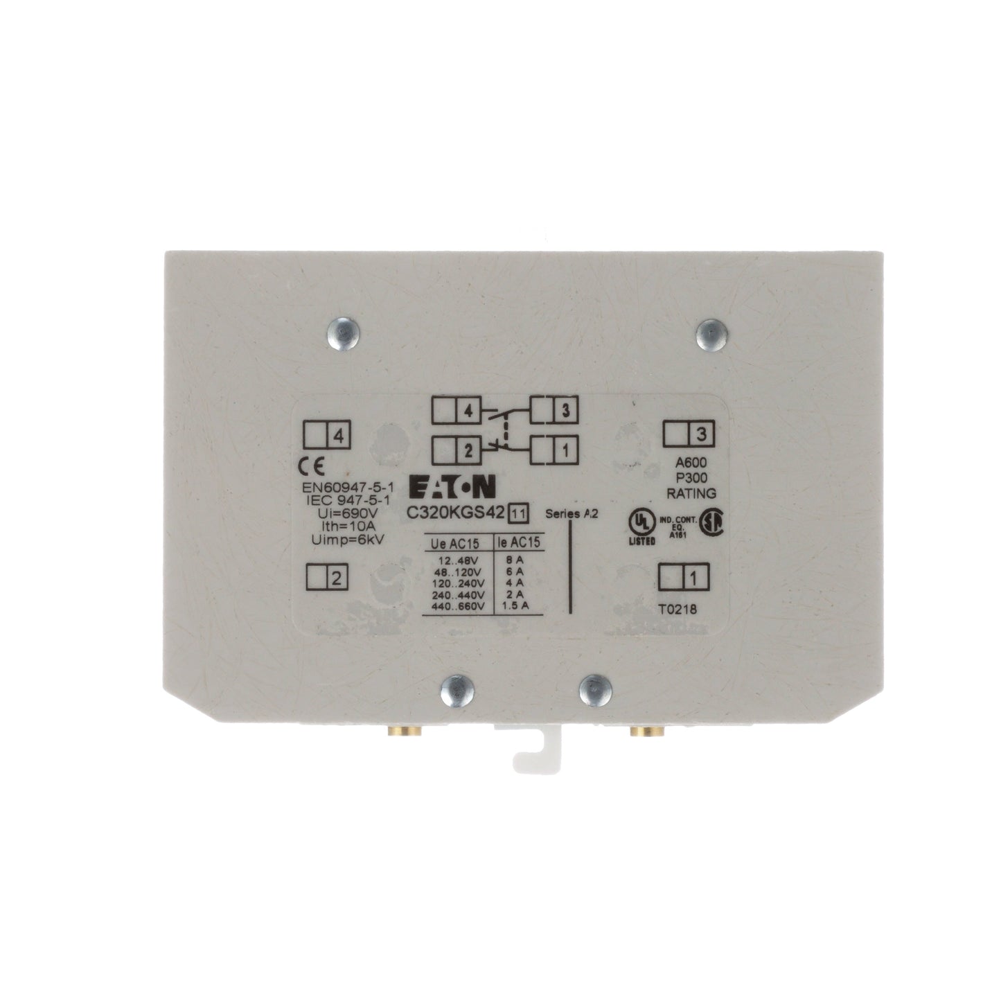 Cutler Hammer C320KGS42 Contactor And Motor Starter Auxiliary | 1NO/1NC Freedom Series