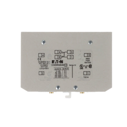 Cutler Hammer C320KGS42 Contactor And Motor Starter Auxiliary | 1NO/1NC Freedom Series