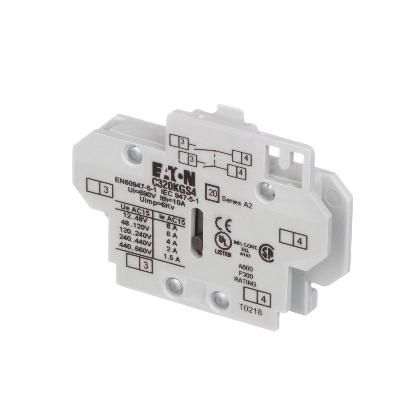 Cutler Hammer C320KGS4 Contactor And Motor Starter Auxiliary | 2NO Freedom Series