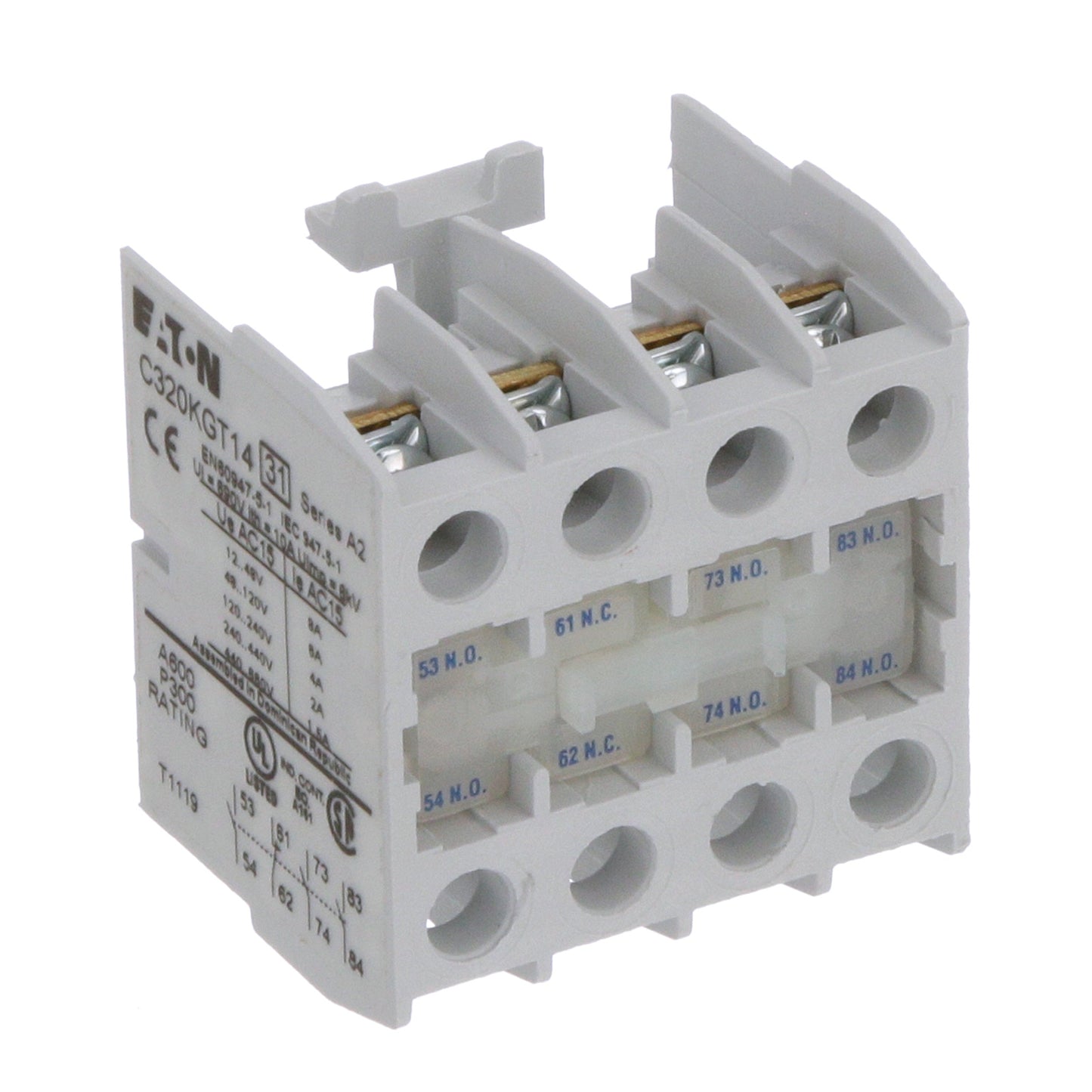 Cutler Hammer C320KGT14 Contactor And Motor Starter Auxiliary | 3NO/1NC Freedom Series