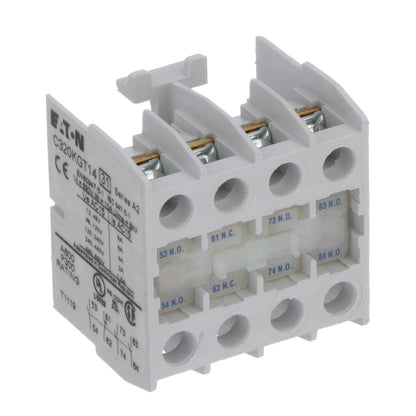 Cutler Hammer C320KGT14 Contactor And Motor Starter Auxiliary | 3NO/1NC Freedom Series