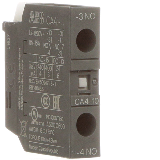 ABB CA4-10 Contactor And Motor Starter Auxiliary | 50/60 Hz Motor Control