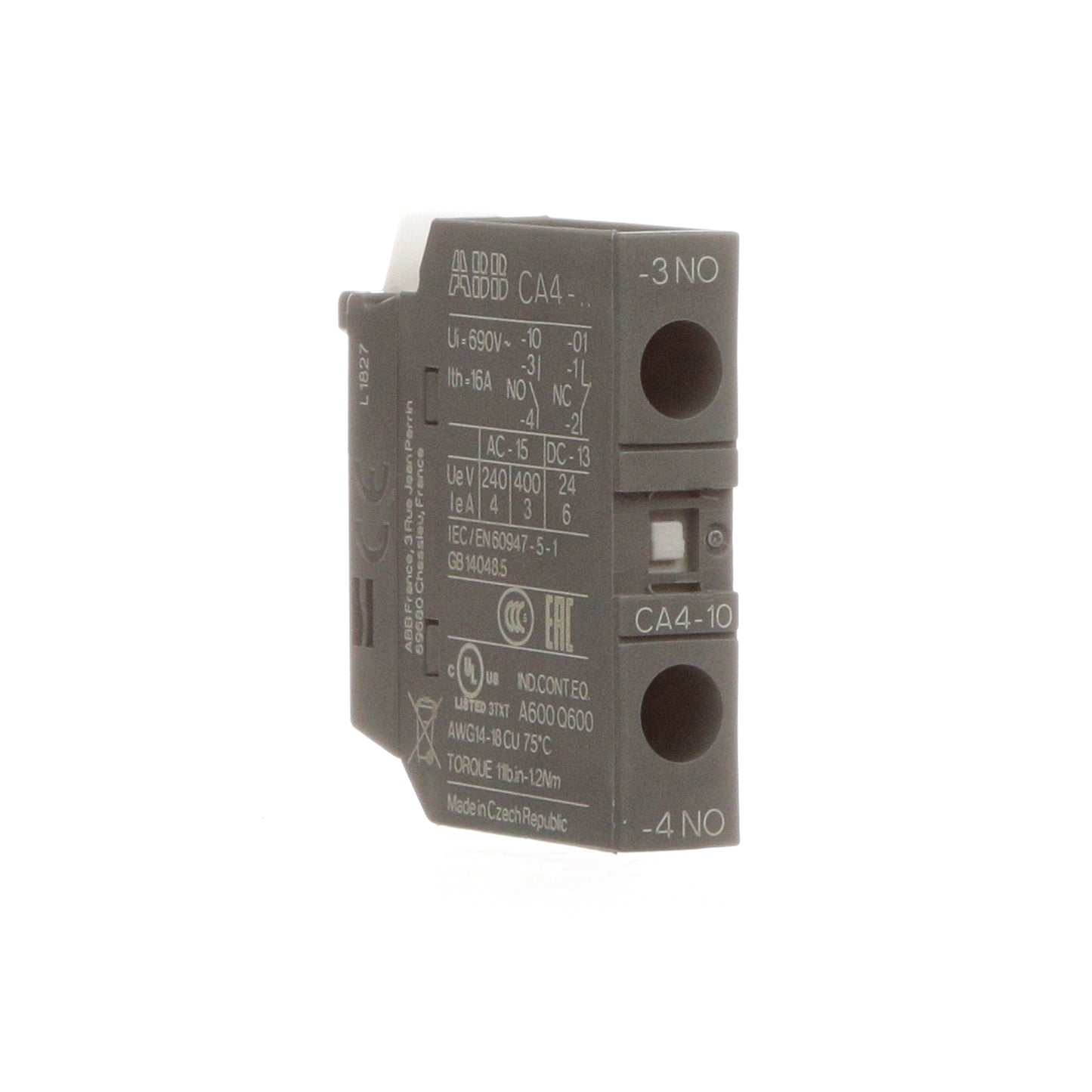 ABB CA4-10 Contactor And Motor Starter Auxiliary | 50/60 Hz Motor Control