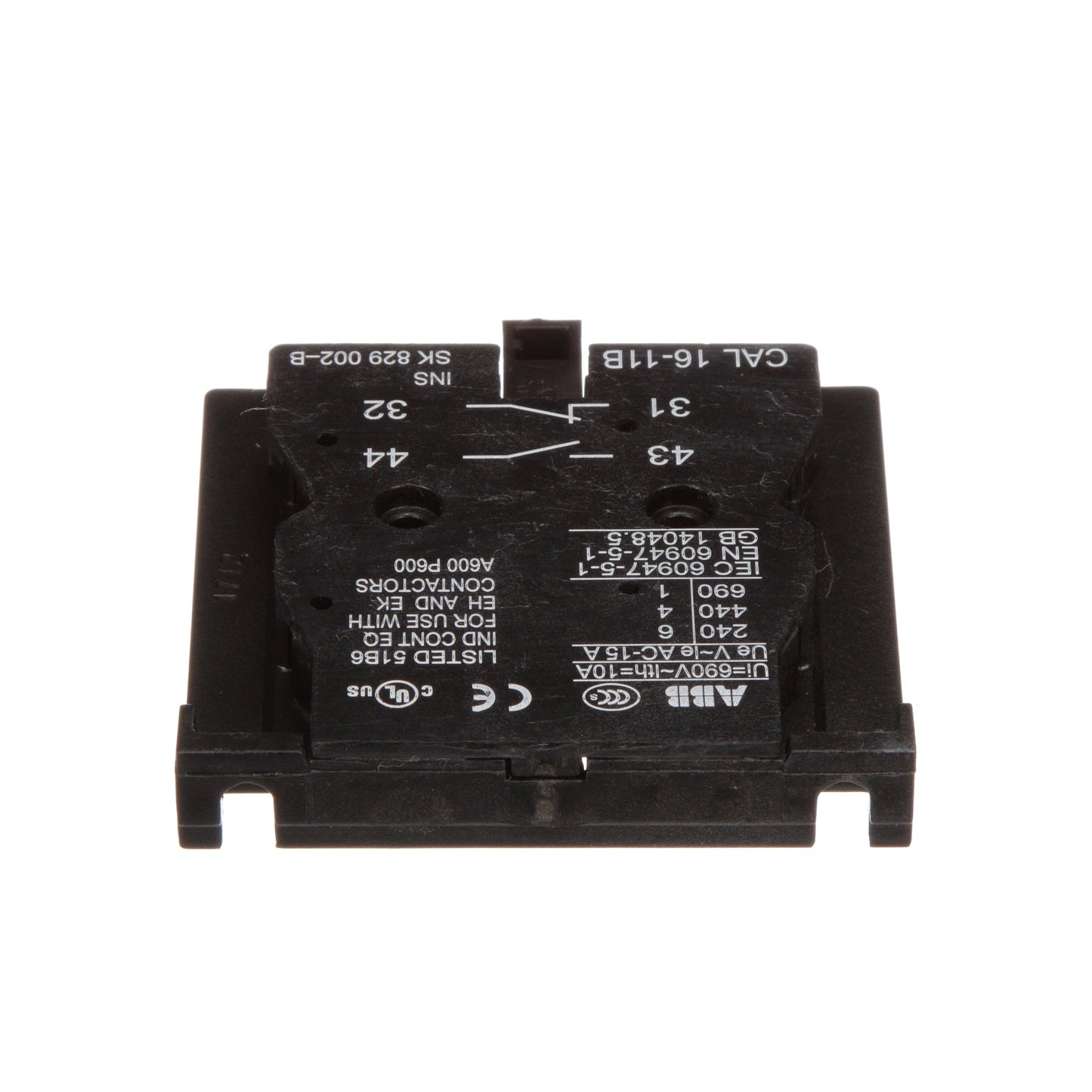 ABB CAL16-11B Contactor And Motor Starter Auxiliary | 1NO/1NC EH Series
