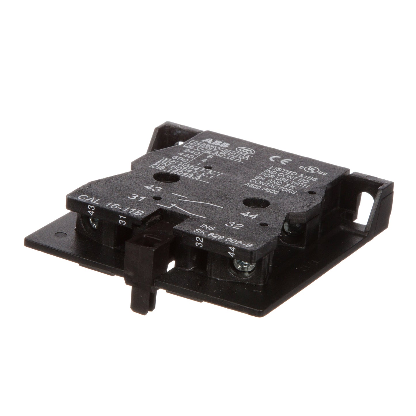 ABB CAL16-11B Contactor And Motor Starter Auxiliary | 1NO/1NC EH Series