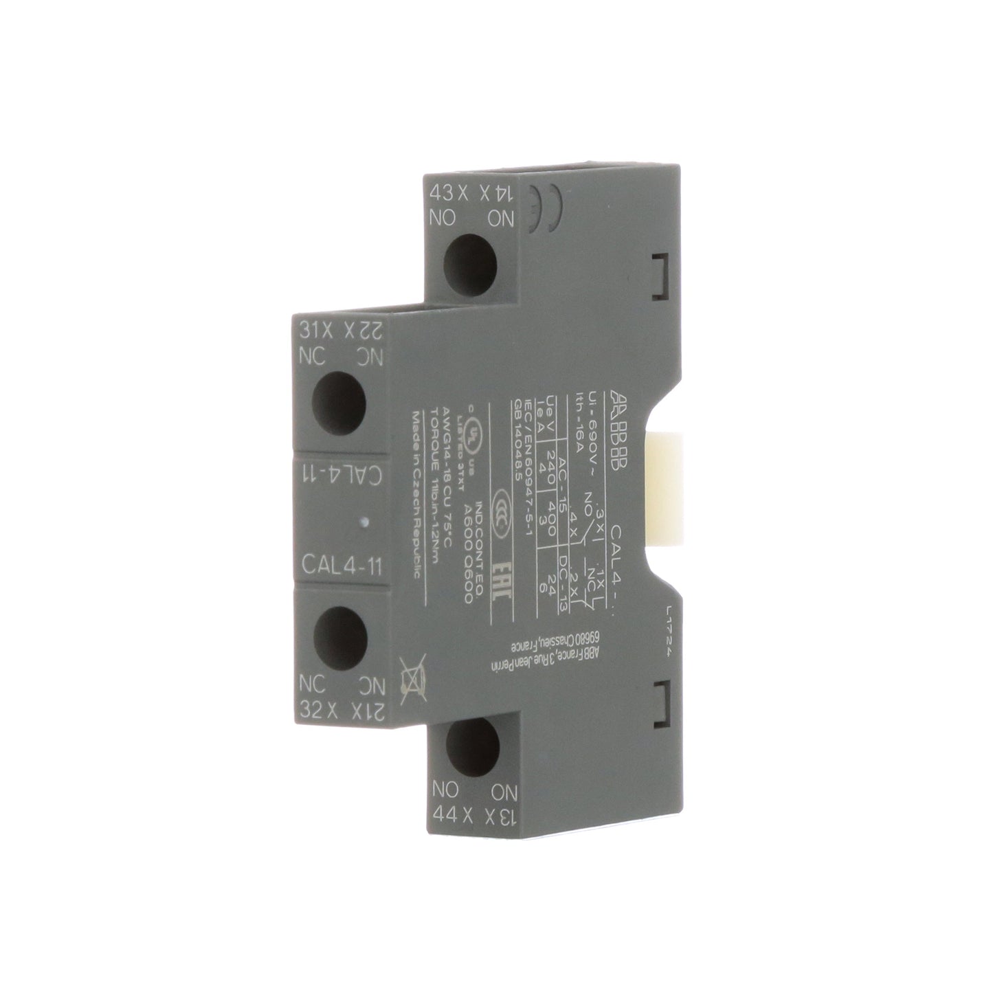 ABB CAL4-11 Contactor And Motor Starter Auxiliary | Motor Control