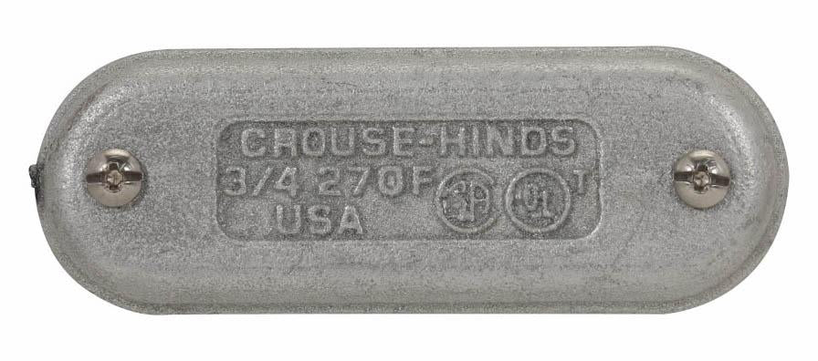 OZ/Gedney 470F Enclosure Plates or Covers | Condulet Form 7 Wedge Nut Cover 1-1/4" Trade Size
