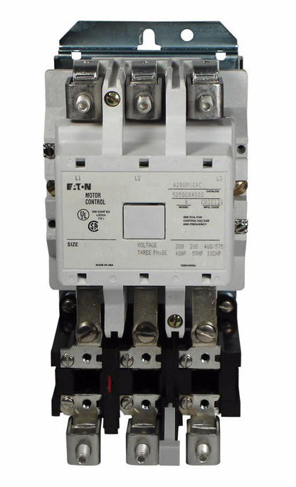Eaton A200M5CAC Motor Starter 3 pole 3 phase 600V 270A 120V coil A200 Series