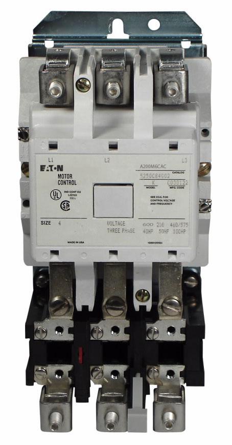 Cutler Hammer A200M6CAC Motor Starter 3 pole 3 phase 600V 540A 110V coil A200 Series