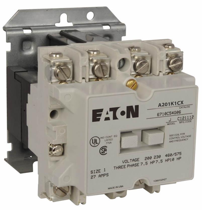 Eaton A201K1CX Magnetic Starter | 3P 3PH 600V 27A 480V Coil A201