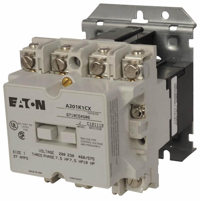 Eaton A201K1CX Magnetic Starter | 3P 3PH 600V 27A 480V Coil A201