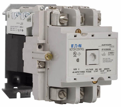 Cutler Hammer A201K2EA Contactor | 600V 3 phase 45A 5 pole 110V coil A200 Series