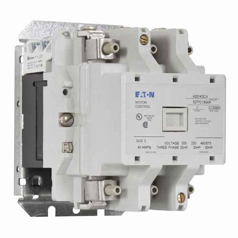 Eaton A201K3CX Magnetic Starter | 3P 3Ph 600V 90A 480VAC Coil A201