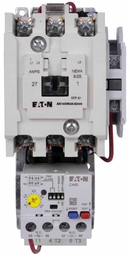 Eaton AN19DN0A5E005 Motor Starter | 3 pole 3 phase 600V 27A 120V coil Freedom Series