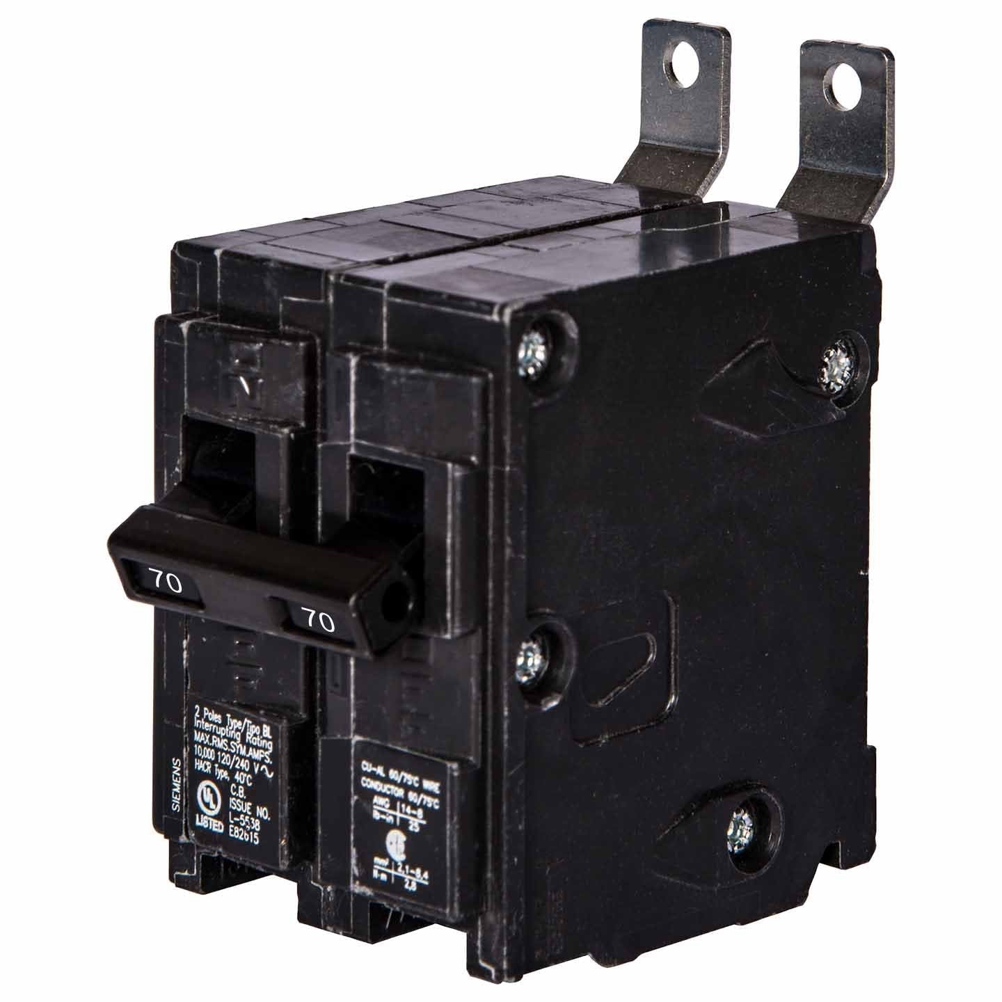 Siemens B270 Molded Case Circuit Breaker | 120/240V 70A 2P 10kA@240V Bolt-on BL Series