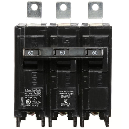Siemens B360 Molded Case Circuit Breaker | 240V 60A 3P 10kA@240V Bolt-on BL Series