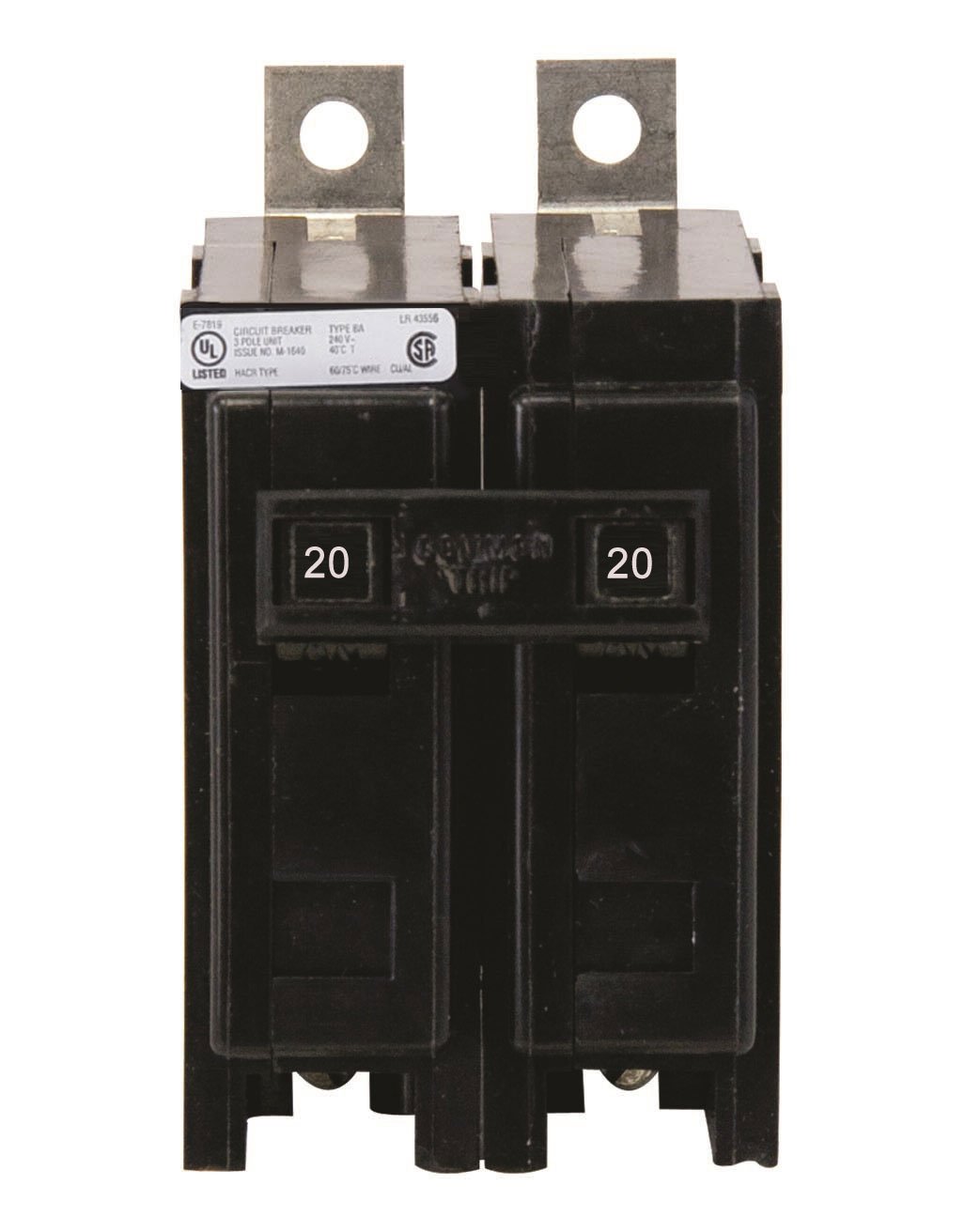 Eaton BAB2020 Circuit Breaker | 240V 20A 2P 10kA@240V Bolt-On QUICKLAG