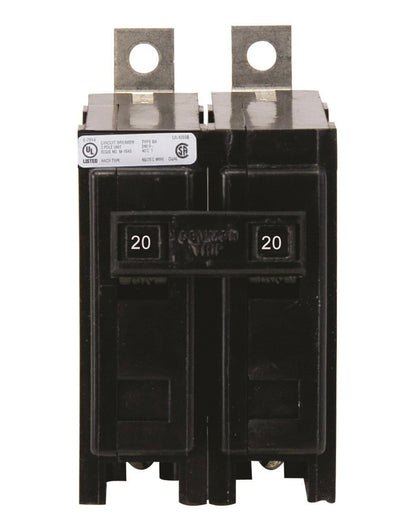 Eaton BAB2020 Circuit Breaker | 240V 20A 2P 10kA@240V Bolt-On QUICKLAG