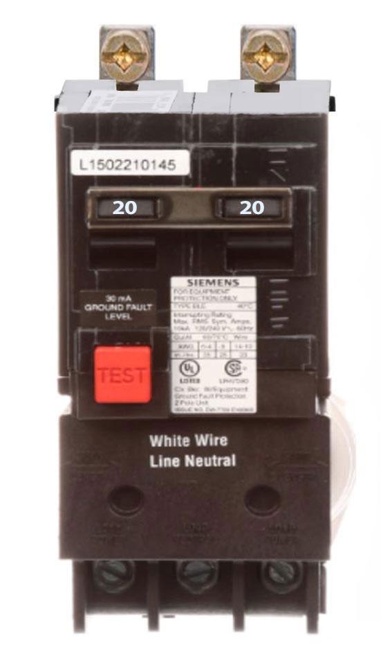 Siemens BE220H Circuit Breaker | 120/240V 20A 2P 22kA@240V Bolt-on BL Series