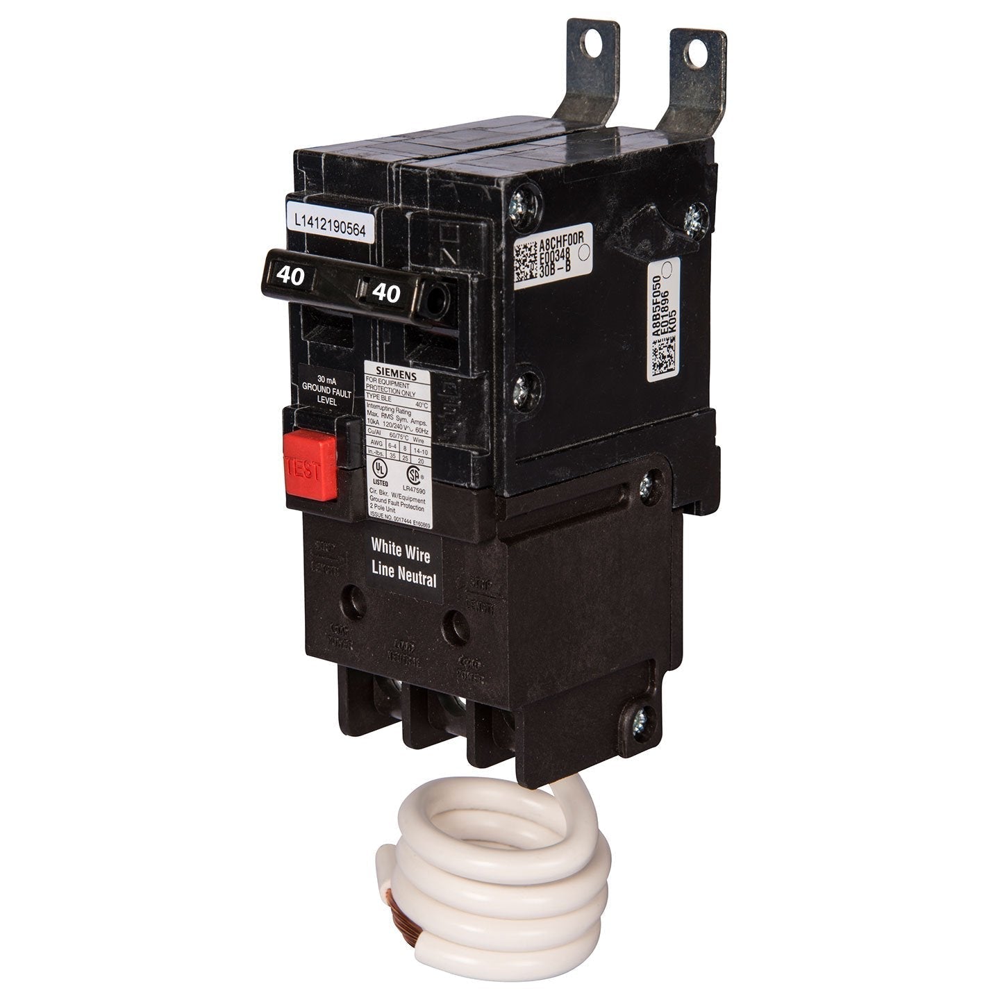Siemens BE240 Circuit Breaker | 120/240V 40A 2P 10kA@240V Bolt-on BL Series
