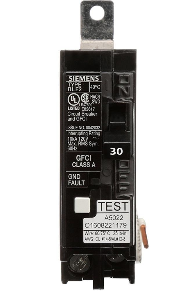 Siemens BF130A Molded Case Circuit Breaker 120V 30A 1P 10kA@120V Bolt-on BL Series