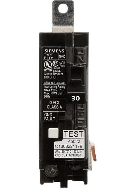 Siemens BF130A Molded Case Circuit Breaker 120V 30A 1P 10kA@120V Bolt-on BL Series