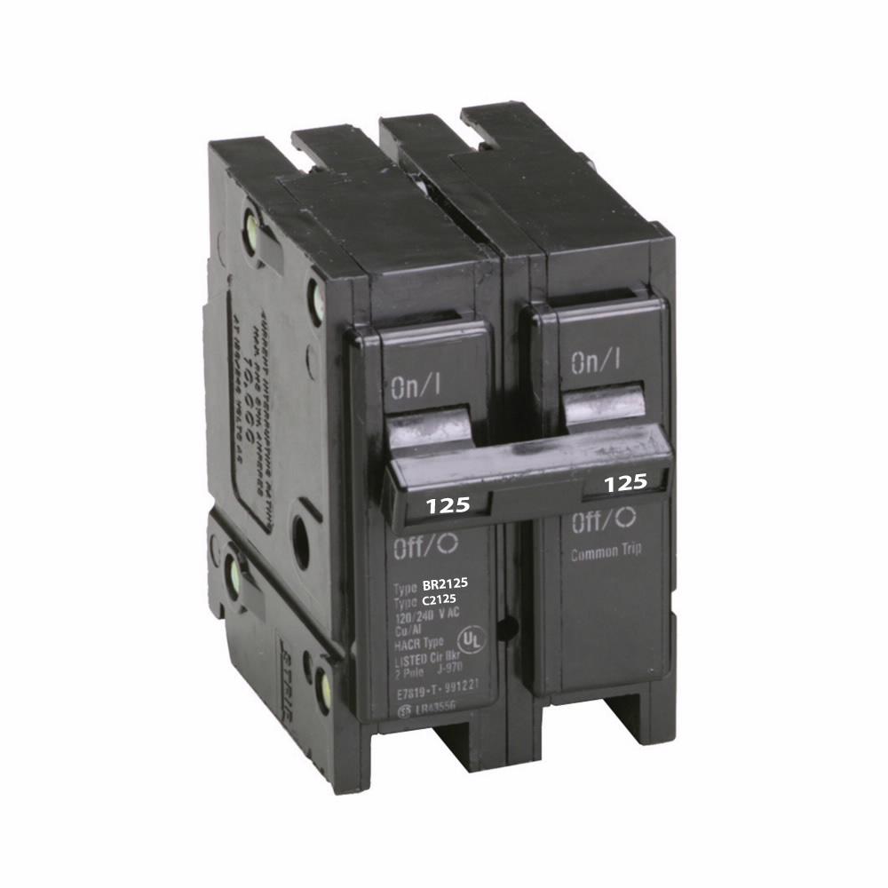 Eaton BR2125 Circuit Breaker | 240V 125A 2P 10kA@240V Plug-In BR Series