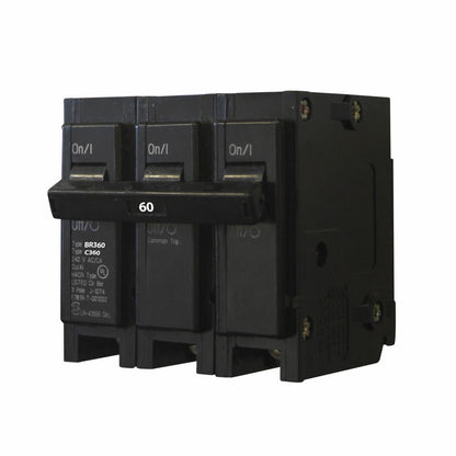 Cutler Hammer BR360 Circuit Breaker | 240V 60A 3P 10kA@240V Plug-In BR Series