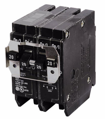 Cutler Hammer BR420 Circuit Breaker | 240V 20A 4P 10kA@240V Plug-In BR Series