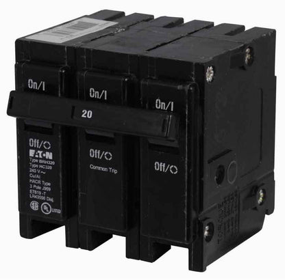 Cutler Hammer BRH320 Circuit Breaker | 240V 20A 3P 22kA@240V Plug-In BR Series
