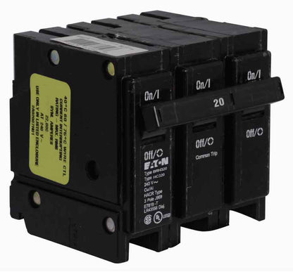 Cutler Hammer BRH320 Circuit Breaker | 240V 20A 3P 22kA@240V Plug-In BR Series