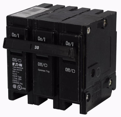 Cutler Hammer BRH330 Circuit Breaker | 240V 30A 3P 22kA@240V Plug-In BR Series