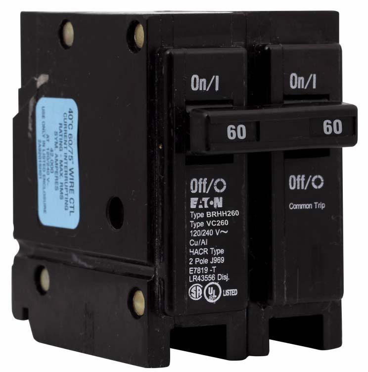 Cutler Hammer BRHH260 Circuit Breaker | BR Series BRHH 240V 60A