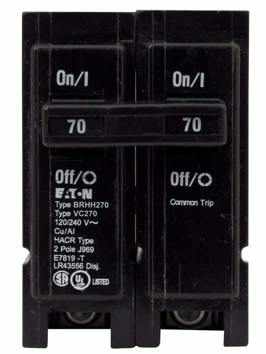 Cutler Hammer BRHH270 Circuit Breaker | BR Series BRHH 240V 70A