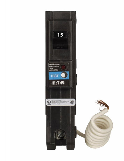Cutler Hammer BRLAFGF115 Circuit Breaker | 120V 15A 1P 10kA@120V Plug-In BR Series