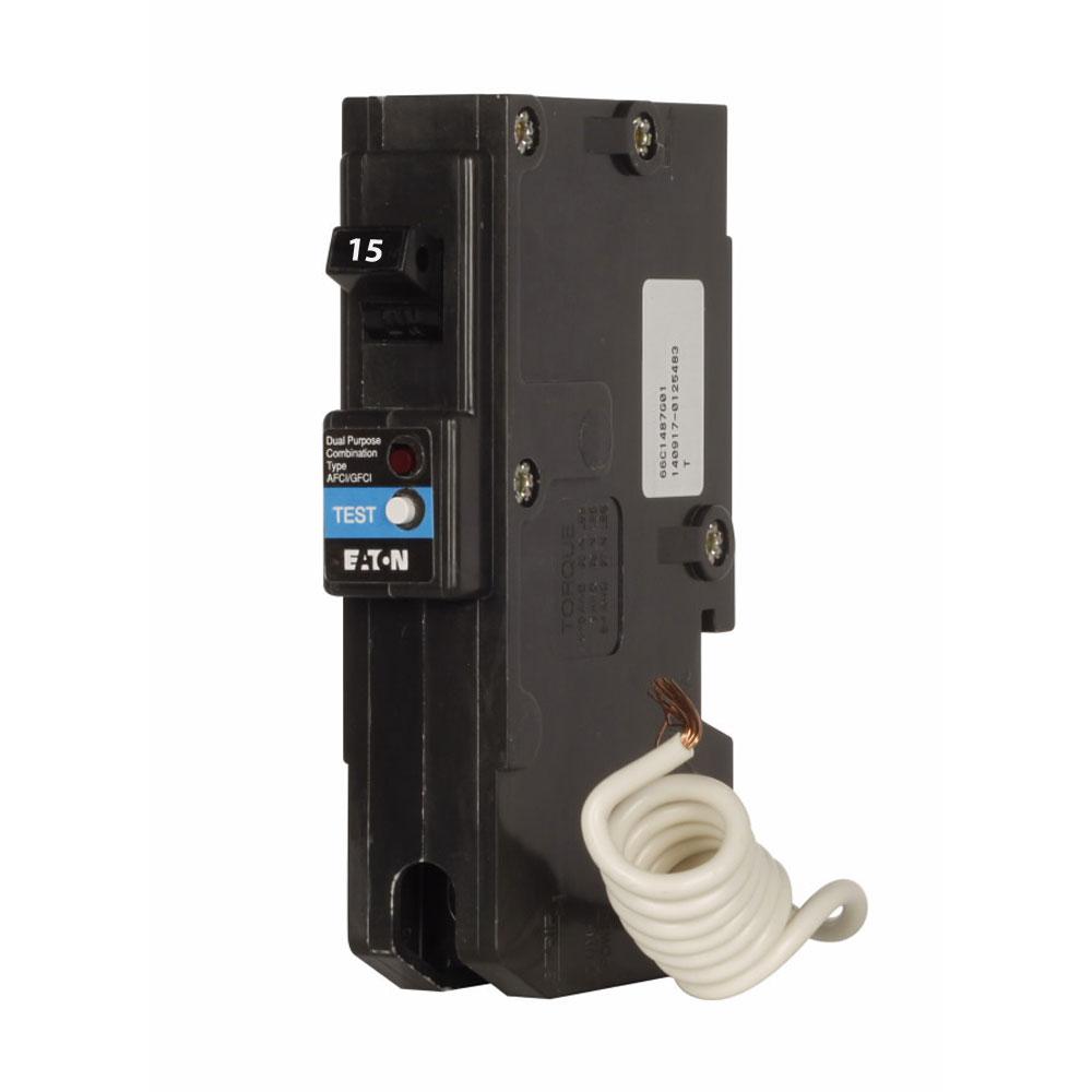 Cutler Hammer BRLAFGF115 Circuit Breaker | 120V 15A 1P 10kA@120V Plug-In BR Series