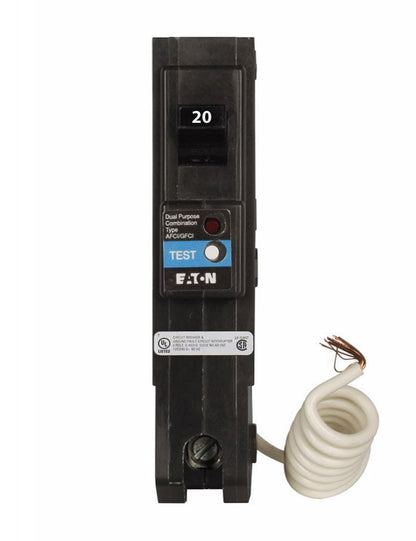 Eaton BRLAFGF120 Circuit Breaker | 120V 20A 1P 10kA@120V Plug-In BR Series