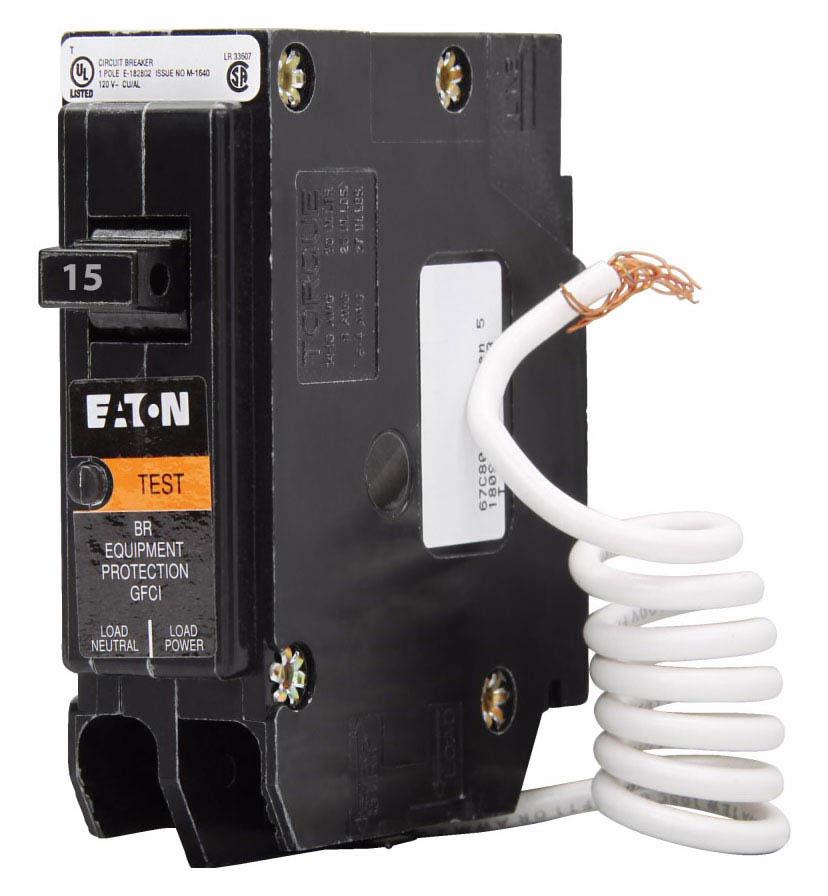 Cutler Hammer BRN115EP Circuit Breaker 120V 15A 1 pole 10kA@120V BR Series