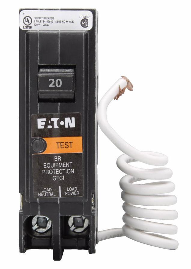 Eaton BRN120EP Circuit Breaker | 120V 20A 1P 10kA@120V Plug-In BR Series