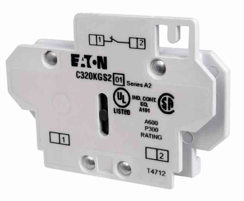 Eaton C320KGS22 Contactor And Motor Starter Auxiliary | 1NO/1NC Freedom Series