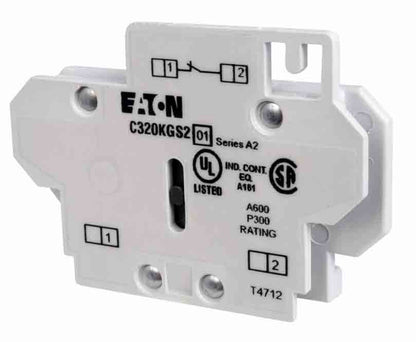 Eaton C320KGS22 Contactor And Motor Starter Auxiliary | 1NO/1NC Freedom Series