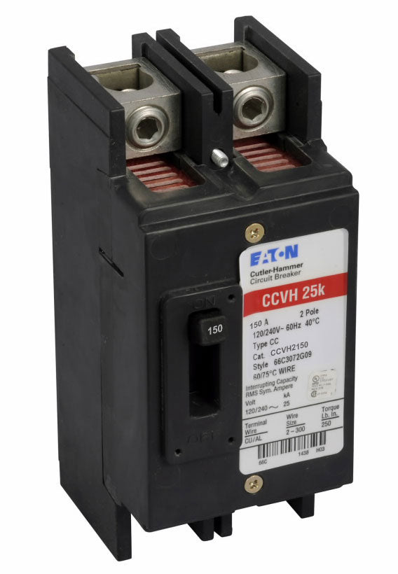 Cutler Hammer CCVH2150 Circuit Breaker | 240V 150A 2P 25kA@240V Feed-Thru Tenant Main