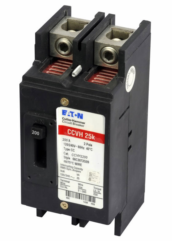 Cutler Hammer CCVH2200 Circuit Breaker | 240V 200A 2P 25kA@240V Feed-Thru Tenant Main