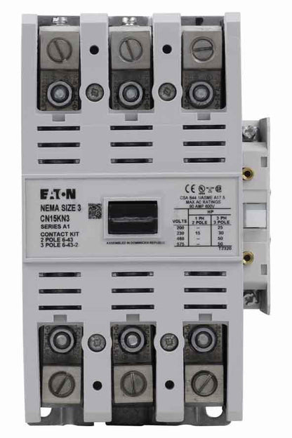 Cutler Hammer CN15KN3C Contactor | 3P 3PH 600V 90A 440V coil Freedom Series