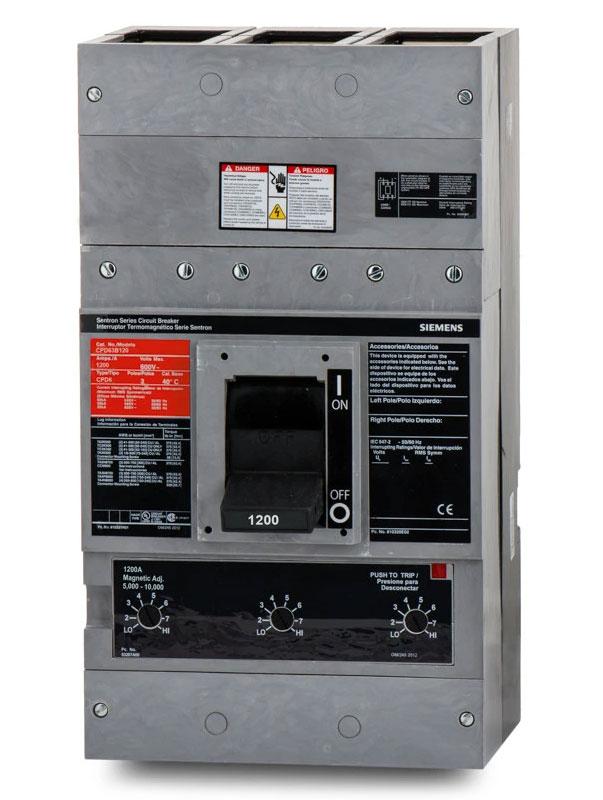 Siemens CPD63B120 Molded Case Circuit Breaker | 600V 1200A 3P 100kA@480V Bolt-On Sentron Series