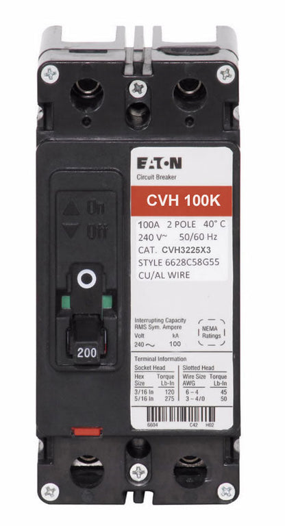 Cutler Hammer CVH3225X3 Circuit Breaker | 240V 225A 3P 100kA@240V Bolt-On CVH Series