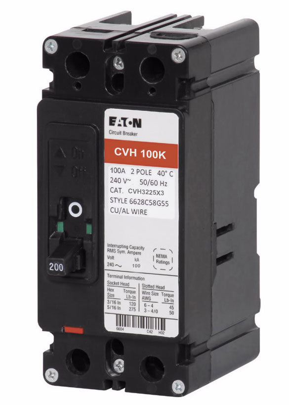Cutler Hammer CVH3225X3 Circuit Breaker | 240V 225A 3P 100kA@240V Bolt-On CVH Series