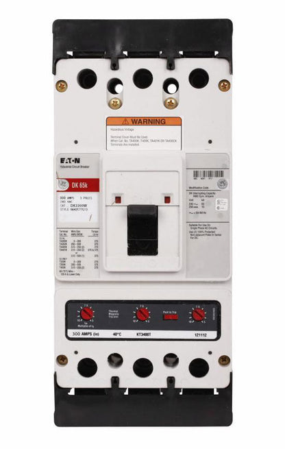 Cutler Hammer DK3300W Circuit Breaker | 240V 300A 3P 65kA@240V Bolt-On Series C